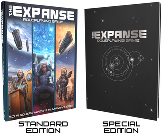 Cover art for the standard edition and Kickstarter-exclusive special edition rulebooks.